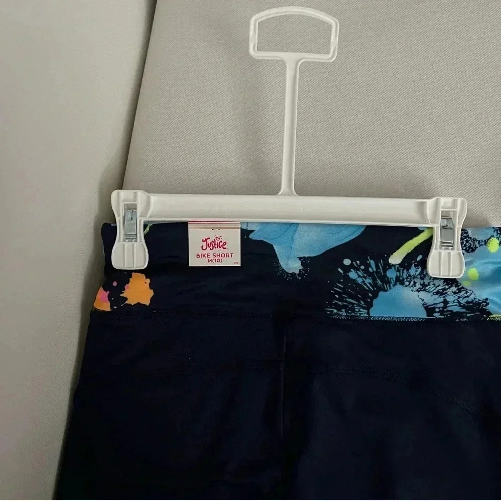 Justice Girls J-Sport Longline & Bike Short Active Outfit Set Sz Medium (10)